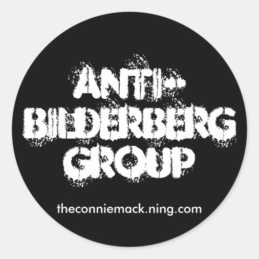 Anti-Bilderberg-II-Aufkleber Runder Aufkleber (Vorderseite)