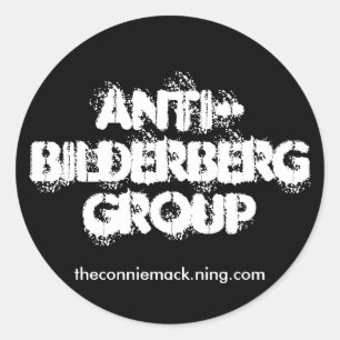 Anti-Bilderberg-II-Aufkleber Runder Aufkleber