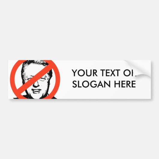 ANTI-BILL CLINTON AUTOAUFKLEBER (Vorne)