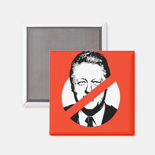 ANTI-BILL CLINTON MAGNET (Vorderseite/Rückseite)