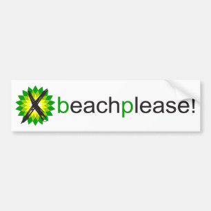 Anti-BP setzen bitte Autoaufkleber auf den Strand