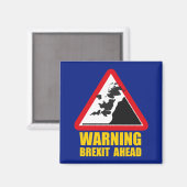 ANTI-BREXIT, Herabfallendes britisches Warnschild: Magnet (Vorderseite/Rückseite)