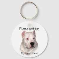 Anti-BSL Dogo Argentino Schlüsselanhänger