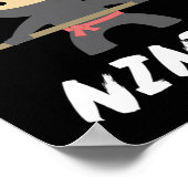 Anti Bullying Fun Kindness Ninja School Lehrer St. Poster (Ecke)