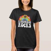 Anti Bullying Hippie Retro Teacher Rainbow Kindnes T-Shirt (Vorderseite)