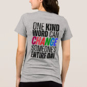 Anti-Bullying Mental Health Awareness Empathy Kind Tri-Blend Shirt (Rückseite)