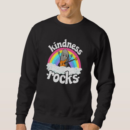 Anti-Bullying Rainbow Hippie Music Teacher Kindnes Sweatshirt (Vorderseite)