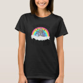 Anti Bullying Rainbow Retro Music Teacher Kindness T-Shirt (Vorderseite)
