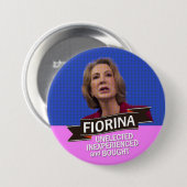 Anti-Carly Fiorina für Präsidenten Button (Vorne & Hinten)