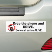 Anti-Cell Phone & Driving Bumper Sticker Autoaufkleber (Auf Auto)
