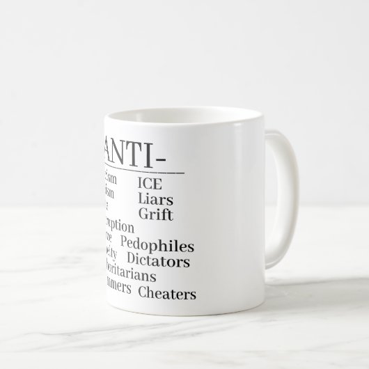 Anti- Coffee Mug Kaffeetasse (VorderseiteRechts)