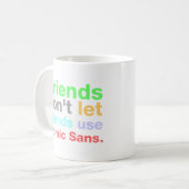 Anti-Comic ohne Schriftart Kaffeetasse (Vorderseite Links)