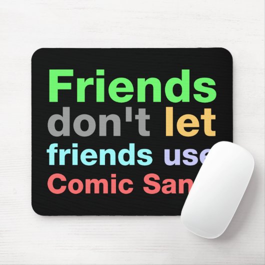 Anti-Comic ohne Schriftart Mousepad (Mit Mouse)