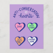Anti-Conversation Heart Valentine's Day Card Postkarte (Vorderseite)