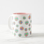 Anti covid19 mehrfarbige Seifenblasen Zweifarbige Tasse (Vorderseite Links)