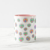 Anti covid19 mehrfarbige Seifenblasen Zweifarbige Tasse (Mittel)