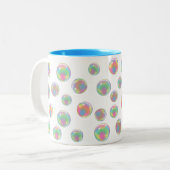 Anti covid19 mehrfarbige Seifenblasen Zweifarbige Tasse (Vorderseite Links)