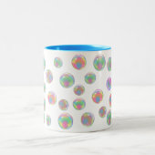 Anti covid19 mehrfarbige Seifenblasen Zweifarbige Tasse (Mittel)