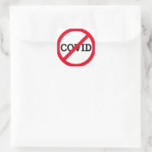 Anti-COVID Quadratischer Aufkleber (Tasche)