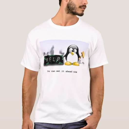 Anti-Daylight Rettend Time-Pinguin-Schlupf T-Shirt (Vorderseite)