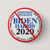 Anti-Democratic Biden Harris Edit YEAR Button (Vorderseite)