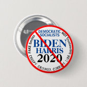 Anti-Democratic Biden Harris Edit YEAR Button (Vorne & Hinten)