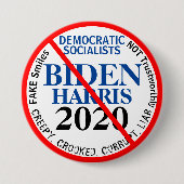 Anti-Democratic Biden Harris Edit YEAR Button (Vorderseite)