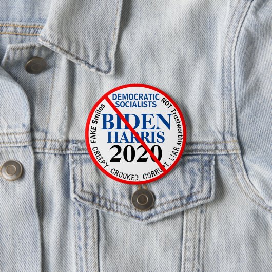 Anti-Democratic Biden Harris Edit YEAR Button (Beispiel)