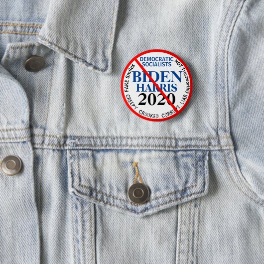 Anti-Democratic Biden Harris Edit YEAR Button (Beispiel)