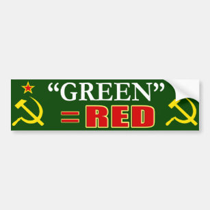 Anti-Demokrat-Autoaufkleber "Green is New Red" Autoaufkleber