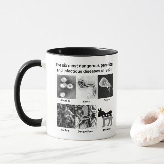 Anti-Demokrat-Parasit Tasse (Mit Donut)