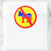 Anti-Demokrat populär Runder Aufkleber (Tasche)