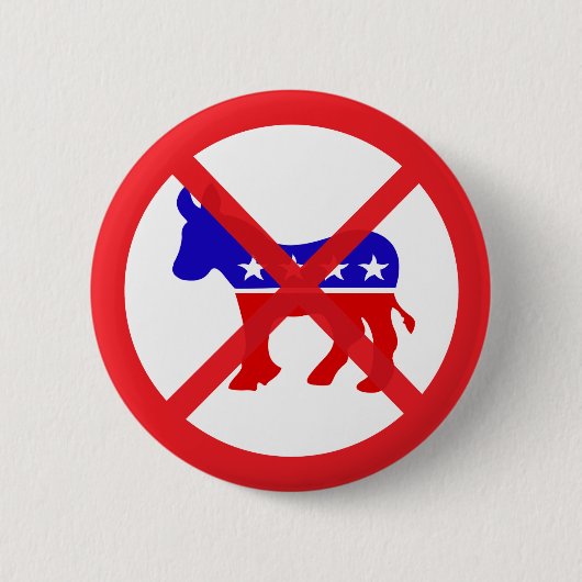 Anti-Demokrat populäre Politik Button (Vorderseite)