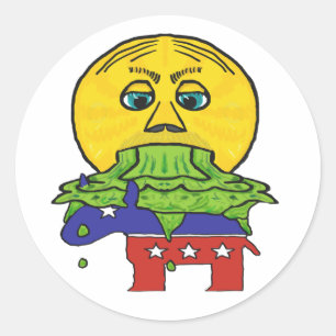 Anti-Demokrat Runder Aufkleber