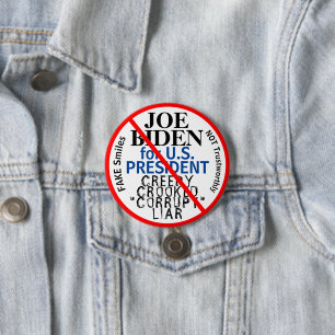 Anti-Demokratische Joe Biden für Präsident Button
