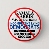 Anti-Demokratisches Party Biden Harris Button (Vorderseite)