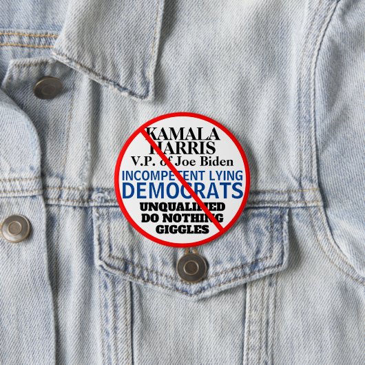 Anti-Demokratisches Party Biden Harris Button (Beispiel)