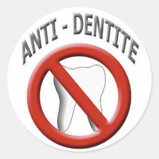 Anti-Dentit Runder Aufkleber