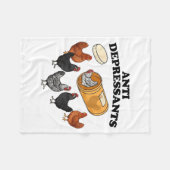 Anti Depressants Chicken Fleecedecke (Vorderseite (Horizontal))