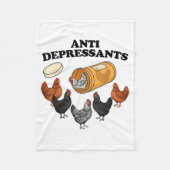 Anti Depressants Chicken Fleecedecke (Vorderseite)