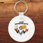 Anti Depressants Chicken  Schlüsselanhänger (Vorderseite)