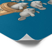 Anti Depressants Manatees  Poster (Ecke)