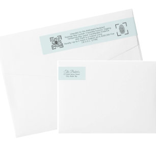 Anti-Diebstahl Blaues Postlabel – Rücksendeetikett