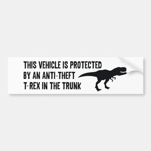 Anti-Diebstahl T-Rex Autoaufkleber (Vorne)