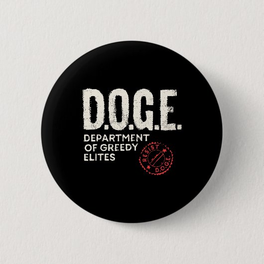 Anti Doge D.o.g. Echte Bedeutung Button (Vorderseite)