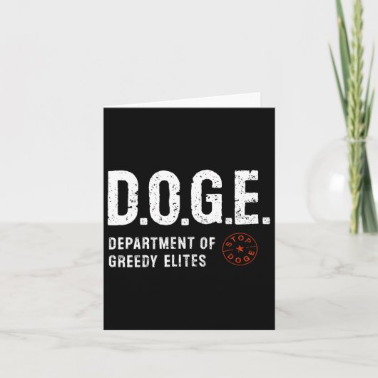 Anti Doge D.o.g. Echte Bedeutung Funny Definition Karte (Vorderseite)