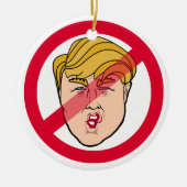 ANTI-DONALD-Karikatur - Anti-Trump - Keramik Ornament (Vorne)