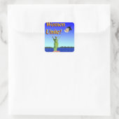 Anti Donald Trump Abstimmung Demokrat Biden Harris Quadratischer Aufkleber (Tasche)