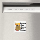 Anti Donald Trump Bulldog Funny Magnet (In Situ (Geschirrspüler))