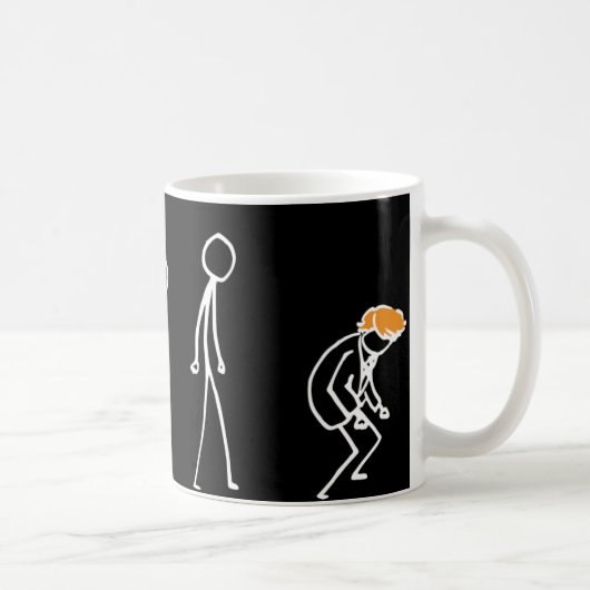 Anti Donald Trump Cartoon Kaffeezubereitung Tasse (Rechts)